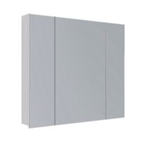 Шкаф зеркальный Lemark UNIVERSAL 90х80 см 3-х дверный, цвет корпуса: Белый глянец арт-LM90ZS-U — фото 4, Зеркальные шкафы в ванную