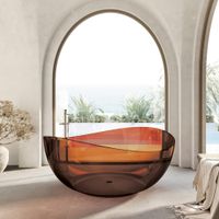 Прозрачная ванна ABBER Kristall AT9705Opal коричневая — фото 2, Ванны из полиэфирной смолы