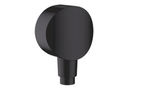 Шланговое подсоединение, Hansgrohe, Fixfit, стандарт подвода воды-1/2", с клапаном обратного тока воды, внутренняя часть из пластика, цвет-чёрный матовый арт-26453670 — фото 1, Шланговые подключения