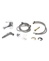 OneLife смеситель для раковины однорычажный полимерный с гигиеническим набором, хром арт-P01-022cr — фото 5, Смесители для раковины