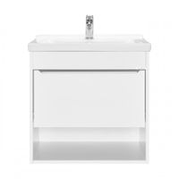 Тумба-умывальник ХОУП 60, 1 ящ., подвесная, белый матовый (под раковину МИРАНДА 60) 1A287201HP2B0 — фото 2, Тумбы под раковину