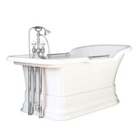 IMPERO PODIUM Ванна 180x87хH76 см. бел, подиум бел, слив/перелив хром 25812 — фото 1, Ванны