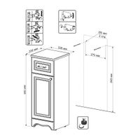 Тумба напольная Бриклаер АННА левая 34 см, белый 4627125411465 — фото 2, Тумбы с раковиной
