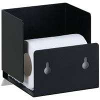 Держатель туалетной бумаги, нержавеющая сталь, черный LIVING 101512230 — фото 1, Держатели туалетной бумаги