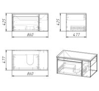 Товар: Тумба подвесная "ТЕНЗА-85 см" с 1-м ящ. веллингтон (ум. Оскар-85) 108503 - фото 2 Тумба подвесная "ТЕНЗА-85 см" с 1-м ящ. веллингтон (ум. Оскар-85) 108503 — фото 2, Комоды и тумбы для ванной комнаты