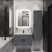 Товар: Тумба подвесная "ЛУКСОР-80 см" с 2-я ящ. графит матовая (ум. Блисс-80 см.) 108049 - фото 3 Тумба подвесная "ЛУКСОР-80 см" с 2-я ящ. графит матовая (ум. Блисс-80 см.) 108049 — фото 3, Тумбы под раковину