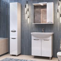 Зеркало со шкафом VIGO Callao 70 подвесное белый арт-z.CAL.70.R.El — фото 4, Зеркальные шкафы в ванную