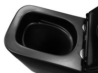 Унитаз подвесной Azario Teramo 490х345х355 безободковый, слив скрытое торнадо, быстросъемное сиденье микролифт, черный матовый арт-AZ-0052-UQ3MB — фото 3, Подвесные унитазы