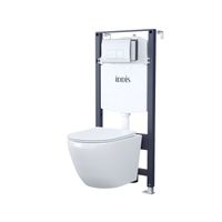 Комплект 3в1: подвесной унитаз, инсталляция и клавиша смыва IDDIS Basic арт-BASB010i73 — фото 2, Комплекты унитаз + инсталляция