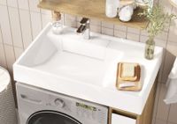 Тумба без фасада ЛОНДРИ 20 (под раковину РЕЙН 80), под с/маш., дуб кантри 1A267101LHDY0 — фото 10, Тумбы под раковину