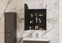 Зеркальный шкаф САНТА-БАРБАРА 80, графит арт-1A286502CB820 — фото 8, Зеркальные шкафы в ванную