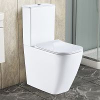 Унитаз-компакт Azario MIRADA S 385х620х920 напольный, безободковый в комплекте с бачком и сиденьем микролифт, белый арт-AZ-1288A — фото 15, Напольные унитазы