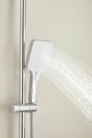 Душевая система с тропическим душем и смесителем BELZ, хром арт-B24507 — фото 6, Душевые стойки