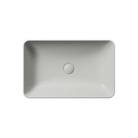 раковина накладная NUBES 60x38 без перелива серый матовый арт-903617 — фото 1, Раковины накладные