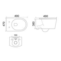 Сет AZARIO NEW Инсталляция для подвесного унитаза 3/6л + Подвесной унитаз NOVA безободковый, с быстросъемным сиденьем микролифт арт-AZ-501A+AZ-2217 — фото 7, Комплекты унитаз + инсталляция