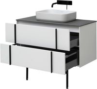 Тумба под раковину Allen Brau Reality 100 1.32007.WM подвесная Белая матовая — фото 52, Тумбы под раковину