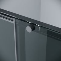 Душевое ограждение Grossman Style 100.K33.05.120.21.10-200.K33.05.100.21.10 (120х100х195) раздвижная,черный матовый,стекло тонированное,2 места арт-120.K33.05.1210.21.10 — фото 8, Прямоугольные душевые уголки