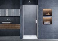 Душевая дверь Alpha , хром, стекло текстурное арт-VDP-3AL750MT — фото 1, Распашные душевые двери