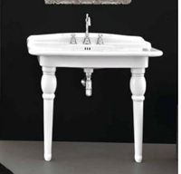 Раковина Artceram Hermitage под консоль с одним отверстием цвет белый арт-HEL005 01 00 — фото 1, Раковины подвесные