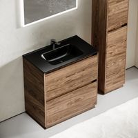 Тумба под раковину SANCOS Libra Floor напольная, 790х450х840, c двумя ящиками оснащенными доводчиками, дуб чарльстон, арт. арт-LB80FECH — фото 12, Тумбы под раковину