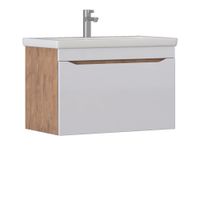 Тумба под раковину VIGO Grani 80 подвесная дуб золотой (166 дуб золотой) — фото 1, Тумбы под раковину