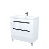 Тумба с умывальником, напольная, 80 см, белый, Ray, IDDIS, арт-RAY80WFi95K — фото 2, Тумбы с раковиной