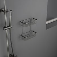 Полка двойная Timo Saona черное золото арт-13083/18 — фото 2, Полки для ванной и душа