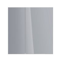 Шкаф зеркальный Lemark UNIVERSAL 80х80 см 2-х дверный, цвет корпуса: Белый глянец арт-LM80ZS-U — фото 2, Зеркальные шкафы в ванную