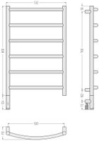 Полотенцесушитель электрический Сунержа Галант 3.1 800х500 МЭМ левый Матовый белый 30-6000-8050 — фото 3, Электрические полотенцесушители