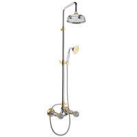 Душевая система Webert Karenina , хром/золото арт-KA760405017 — фото 1, Душевые стойки