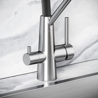 Смеситель дл кухни из нержавеющей стали Sancos Nolia, с крановм для фильтра и гибким изливом, арт. арт-SC12003SS — фото 7, Смесители для кухни