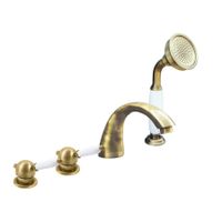 Смеситель Labe для ванной на 4-е отверстия, переключатель керамический бронза, L569.5PSM — фото 1, Смеситель для ванны