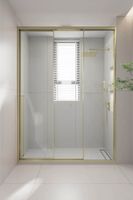 Душевая дверь раздвижная Premium Prato 300 G-R, 1100х2000, золото брашированный, стекло прозрачное PR3/R-110-01-G-C4 — фото 1, Раздвижные душевые двери