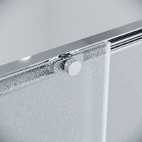 Душевое ограждение Grossman Style 100.K33.05.130.10.02-200.K33.05.80.10.02 (130х80х195) раздвижная(левая),хром,стекло шиншилла,2 места 120.K33.05.1380.10.02 — фото 7, Душевые кабины и ограждения