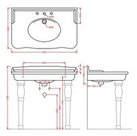 Раковина Artceram Hermitage под консоль с одним отверстием цвет белый арт-HEL005 01 00 — фото 3, Раковины подвесные