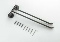 БЕТТА полотенцедержатель двойной, оружейная сталь арт-AQ4613BGM — фото 2, Полотенцедержатели