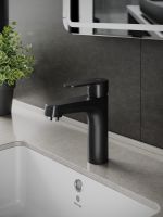 OneLife смеситель для раковины однорычажный полимерный, черный арт-P07-021b — фото 6, Смесители для раковины