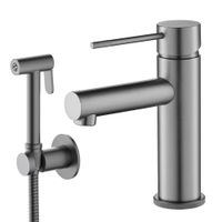 Товар: Смеситель для раковины с гигиеническим душем Timo Saona черное золото арт-2360/18G - фото 3 Смеситель для раковины с гигиеническим душем Timo Saona черное золото арт-2360/18G — фото 3, Смесители для раковины