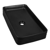 Раковина-чаша Azario 675х380х120 накладная, прямоугольная, черный матовый арт-AZ-2250-MB — фото 4, Раковины накладные