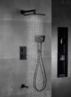 Душевой комплект Next термостатический встраиваемый, трехрежимный, черный арт-VSFW-1N3TMB — фото 1, Встраиваемые душевые комплекты