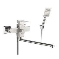 Смеситель для ванны нержавеющая сталь с длинным изливом KUBUS, KUB13-320 — фото 2, Смеситель для ванны