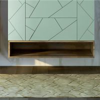 Ниша для тумбы Бриклаер КРИСТАЛЛ 100 см, дуб гранж песочный 4627125417054 — фото 1, Тумбы с раковиной