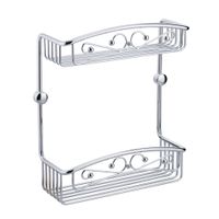 COMPLEMENTI Решетка двойная, L25xP10xH30 см., хром арт-22038 — фото 1, Полки