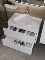 Orange Line Li-80TuwMDF+B07-500W тумба с раковиной подвесная 80 см, белый Li-80TuwMDF+B07-500W — фото 4, Тумбы с раковиной