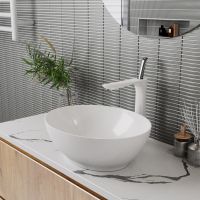 Раковина чаша D&K Matrix DT1390716, белый — фото 1, Раковины накладные