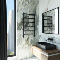 Полотенцесушитель электрический Grota Soffi K 530х1000 черный Soffi K 530х1000 RAL9005 EL — фото 2, Электрические полотенцесушители