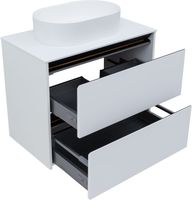Тумба под раковину Allen Brau Activity 80 1.34004.WM белый матовый/черный браш — фото 5, Тумбы под раковину