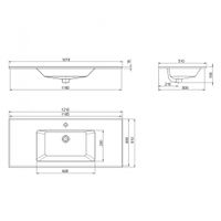 Тумба с раковиной ORKA Moonlight 120 подвесная, белый матовый 5001503 — фото 6, Тумбы с раковиной