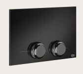 Клавиша смыва, Gessi, VENTI20, для унитаза, ширина, мм-215, глубина, мм-17, высота, мм-145, тип смыва-двойной, тип управления-механический, материал-латунь, цвет-Black Metal PVD арт-54657.706 — фото 1, Кнопки смыва