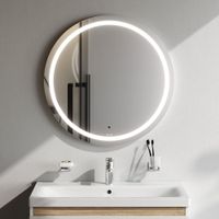 M85AMOX0701WG Универсальное зеркало с контурной LED-подсветкой, ИК- сенсором, круглое, 70 см — фото 7, Зеркала в ванную комнату